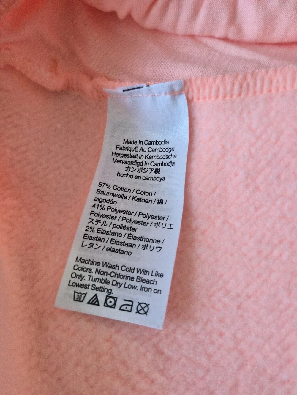 NWT J. Crew Heritage Fleece Salmon Pink Cotton Blend Lounge Sweat Shorts Size S